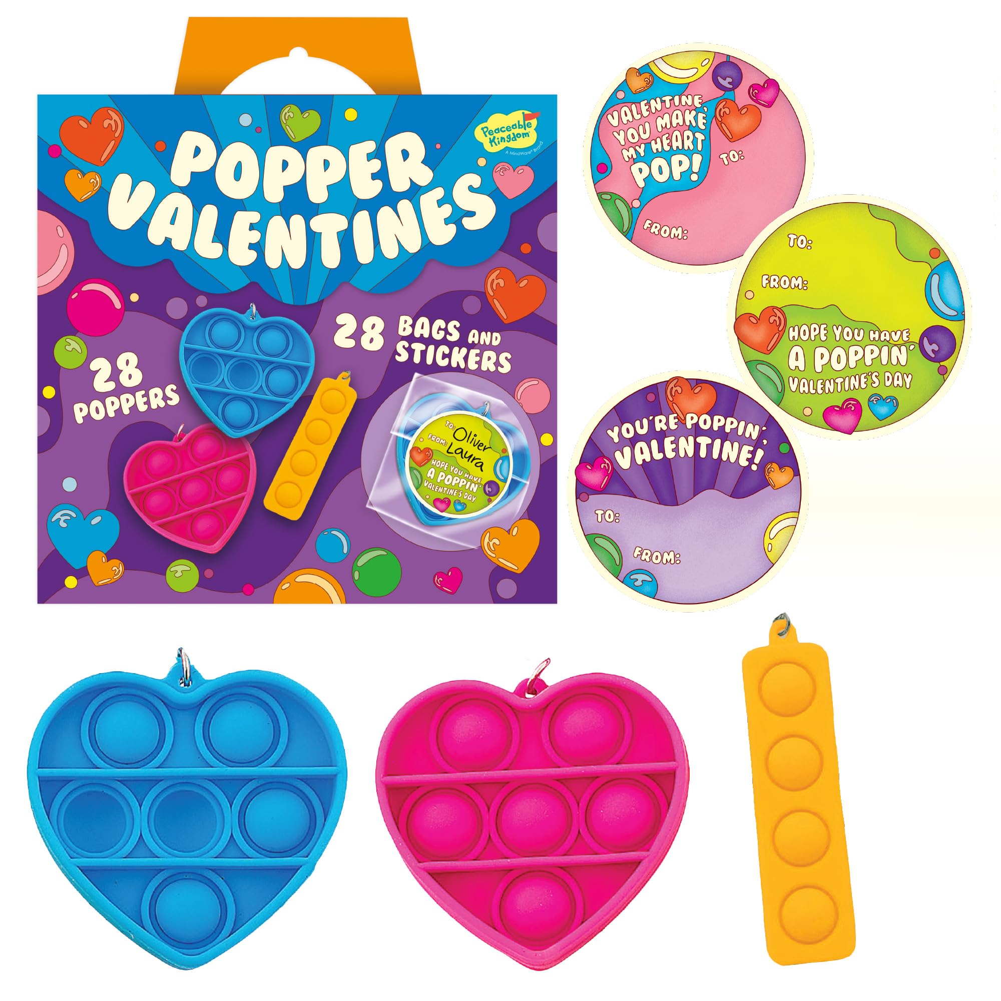 Amazon.com: Peaceable Kingdom Valentines Cards for Kids Classroom